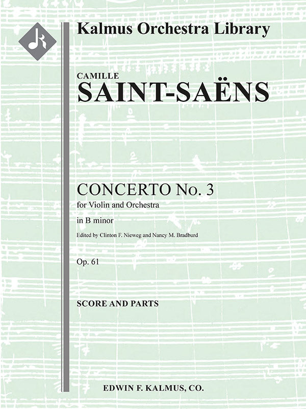 Saint-Saëns: Violin Concerto No. 3 in B Minor, Op. 61 - Ficks Music
